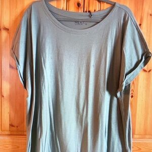 Next Women's Olive Short Sleeve Tee